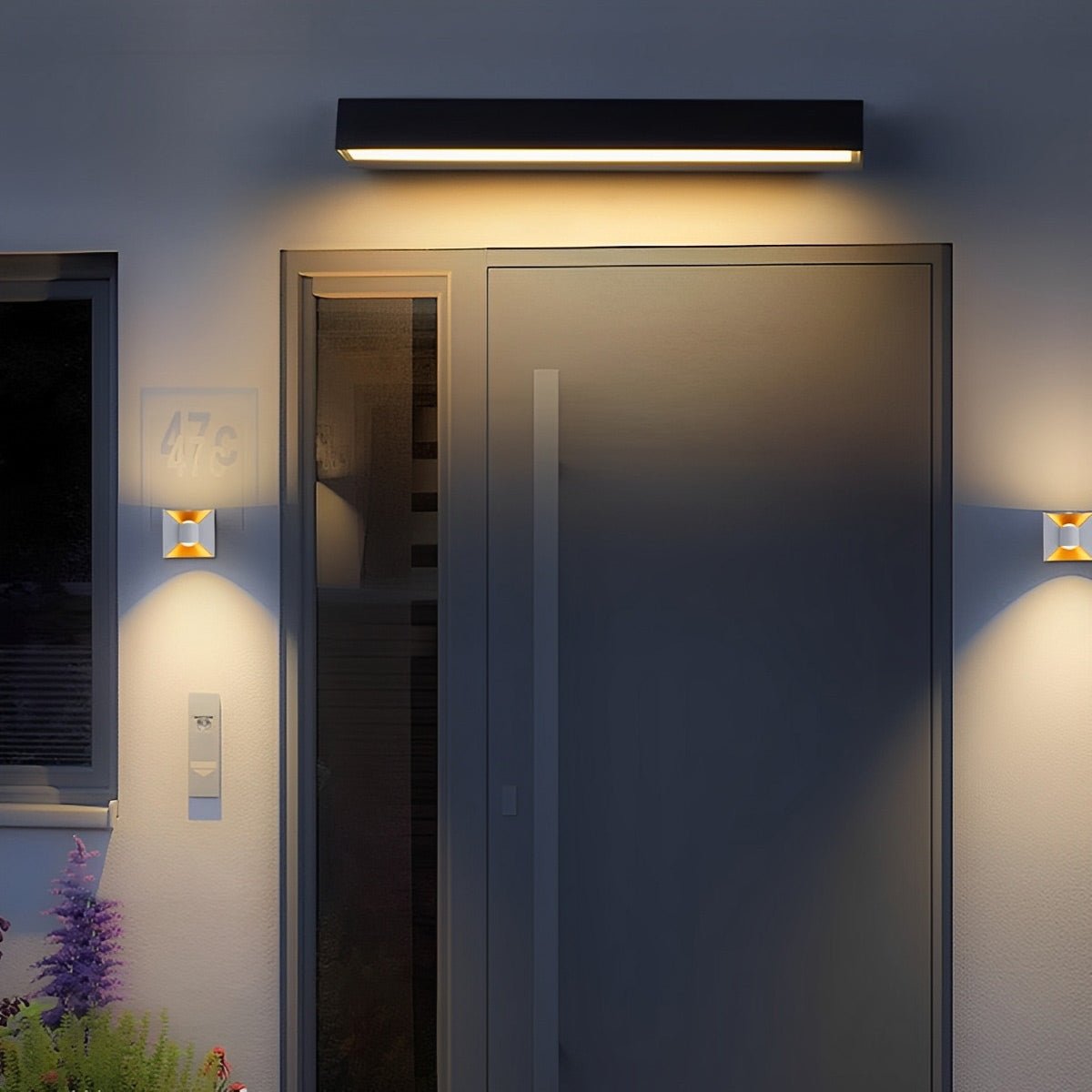 Minimalistische lineare LED-Außenwandleuchte