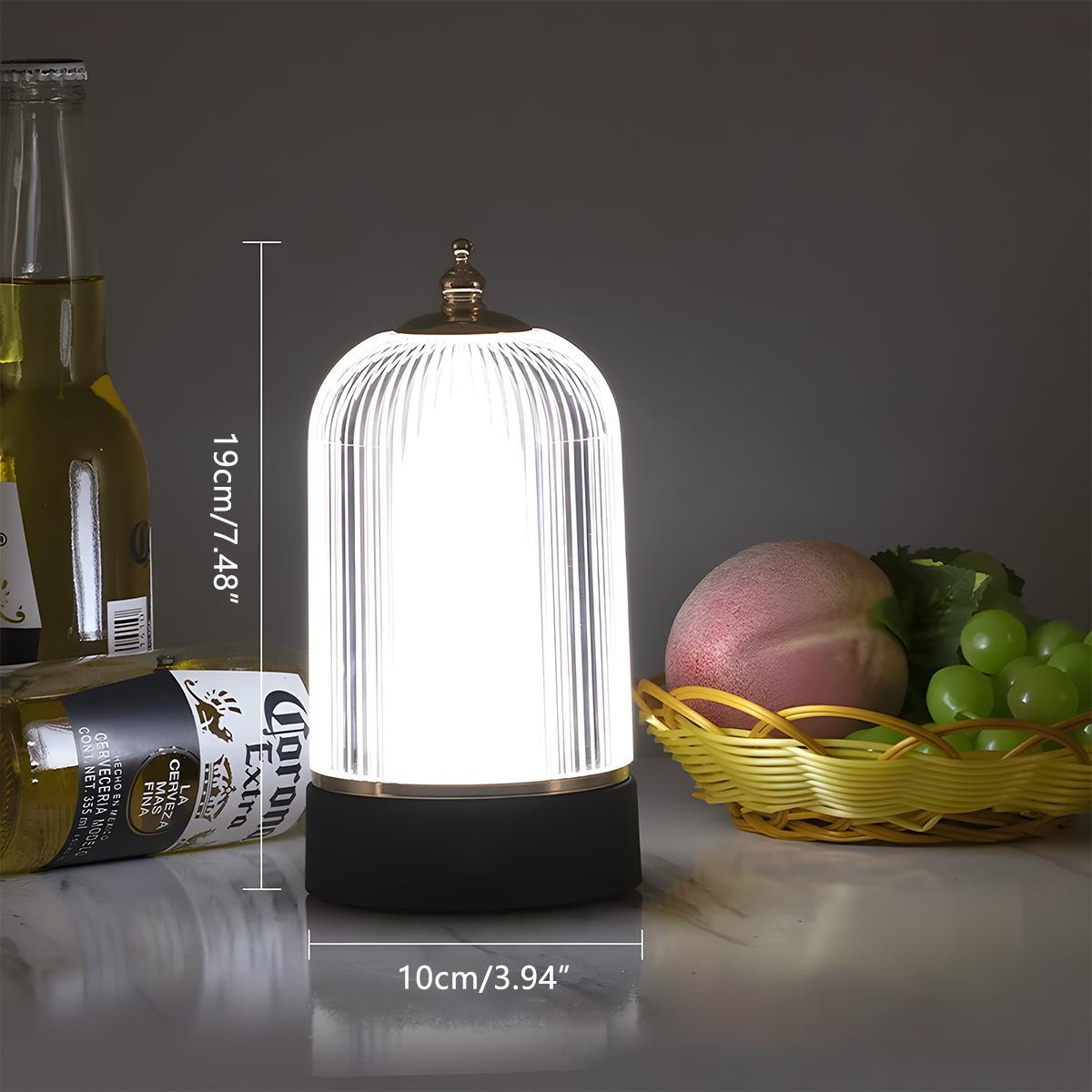 Wiederaufladbare dimmbare Vintage LED-Tischlampe mit Touch-Steuerung