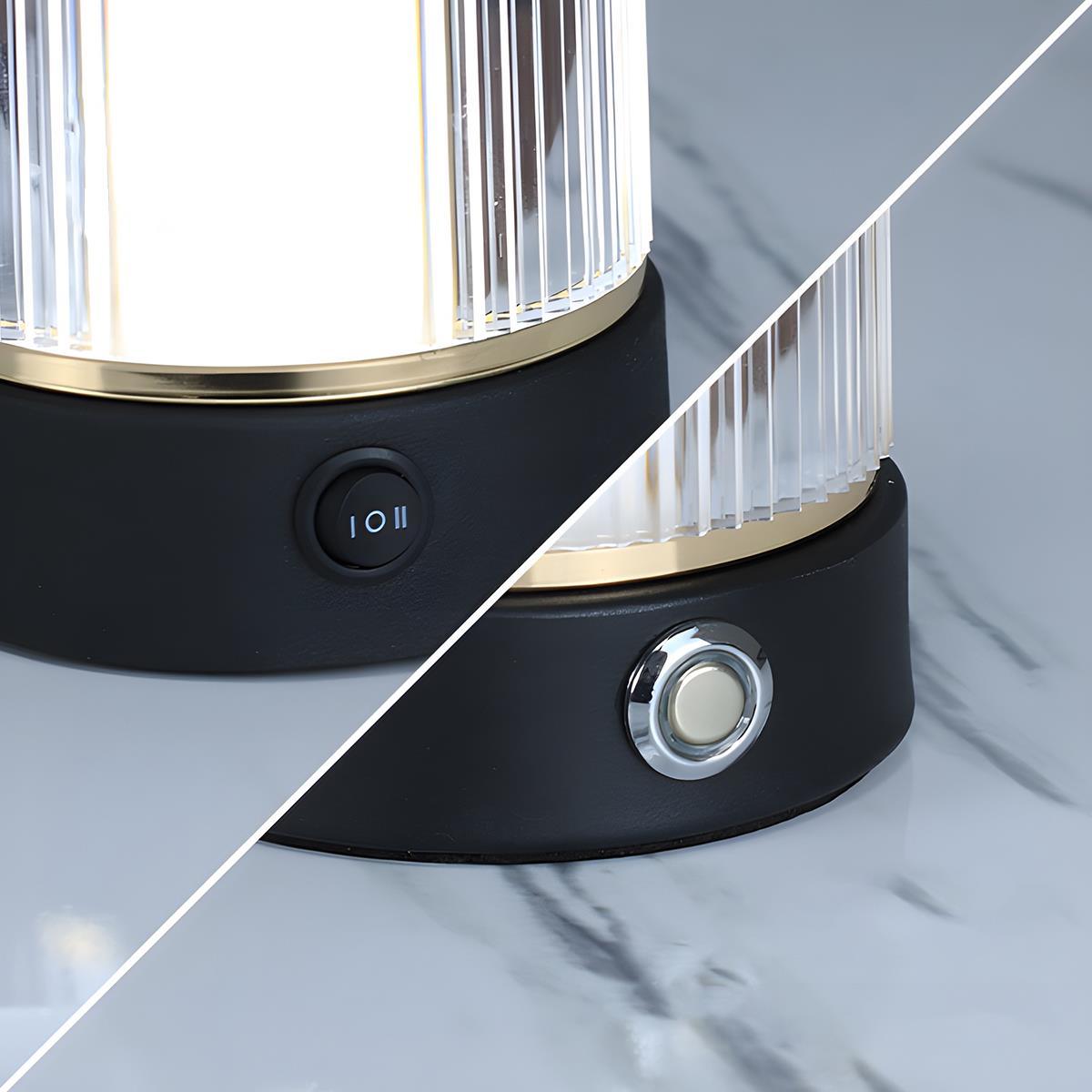 Wiederaufladbare dimmbare Vintage LED-Tischlampe mit Touch-Steuerung