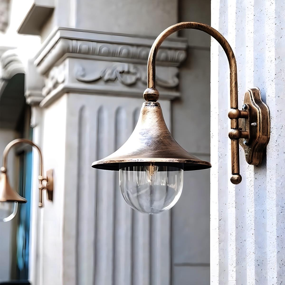 Wasserdichte Vintage LED-Außenwandleuchte in Hornform