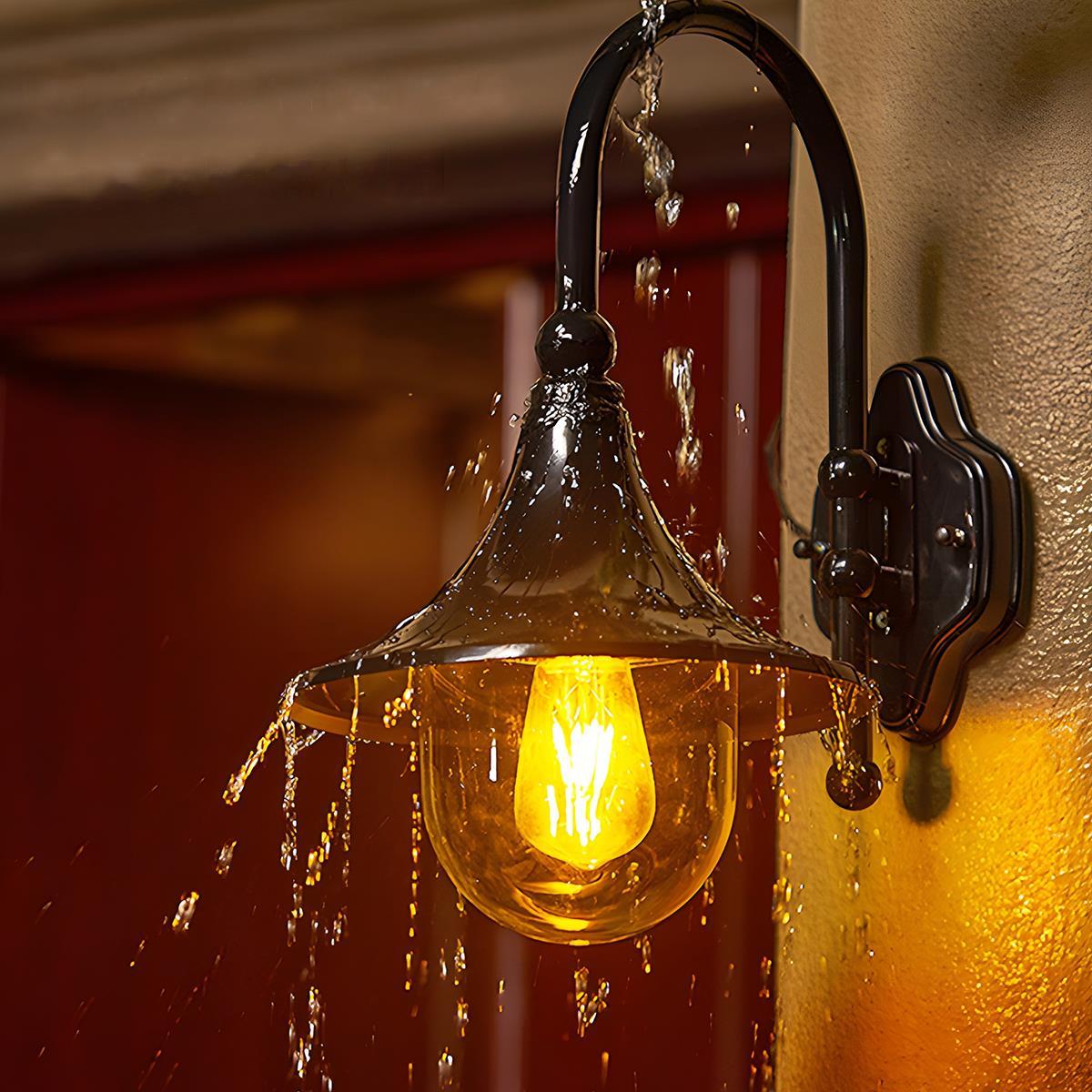 Wasserdichte Vintage LED-Außenwandleuchte in Hornform