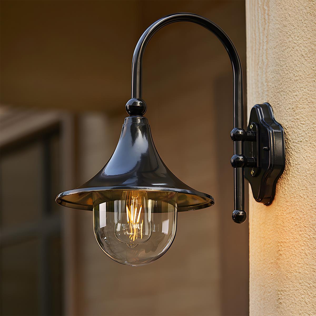Wasserdichte Vintage LED-Außenwandleuchte in Hornform