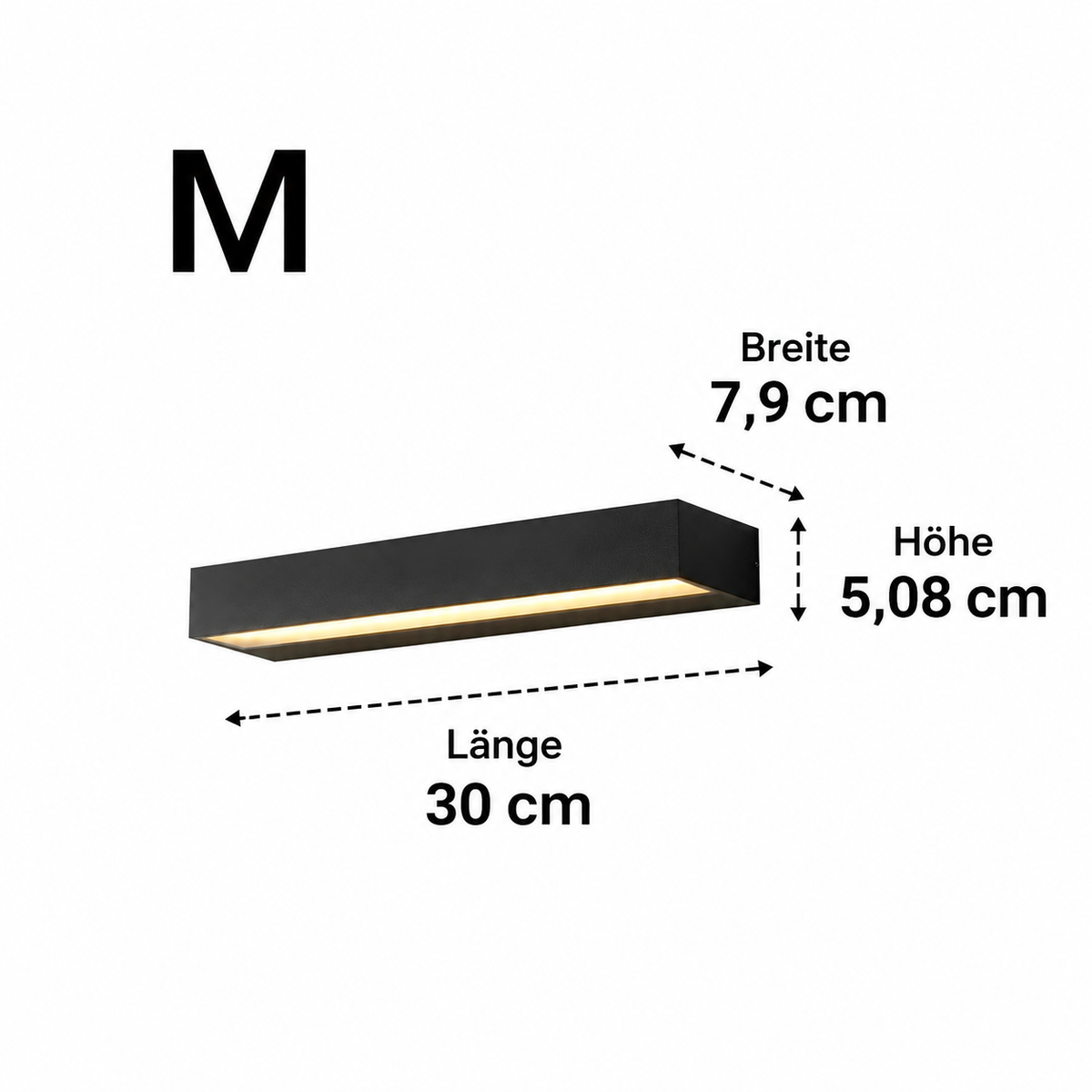 Minimalistische lineare LED-Außenwandleuchte