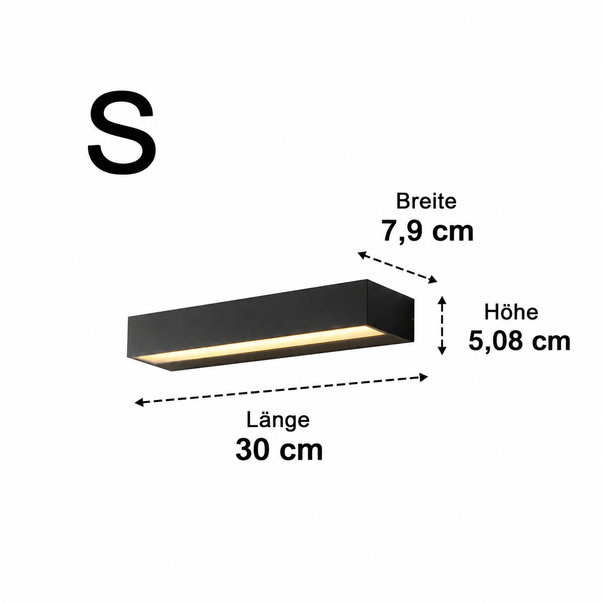 Minimalistische lineare LED-Außenwandleuchte