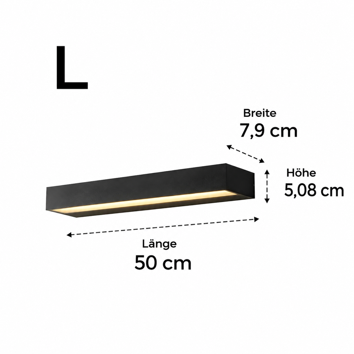 Minimalistische lineare LED-Außenwandleuchte