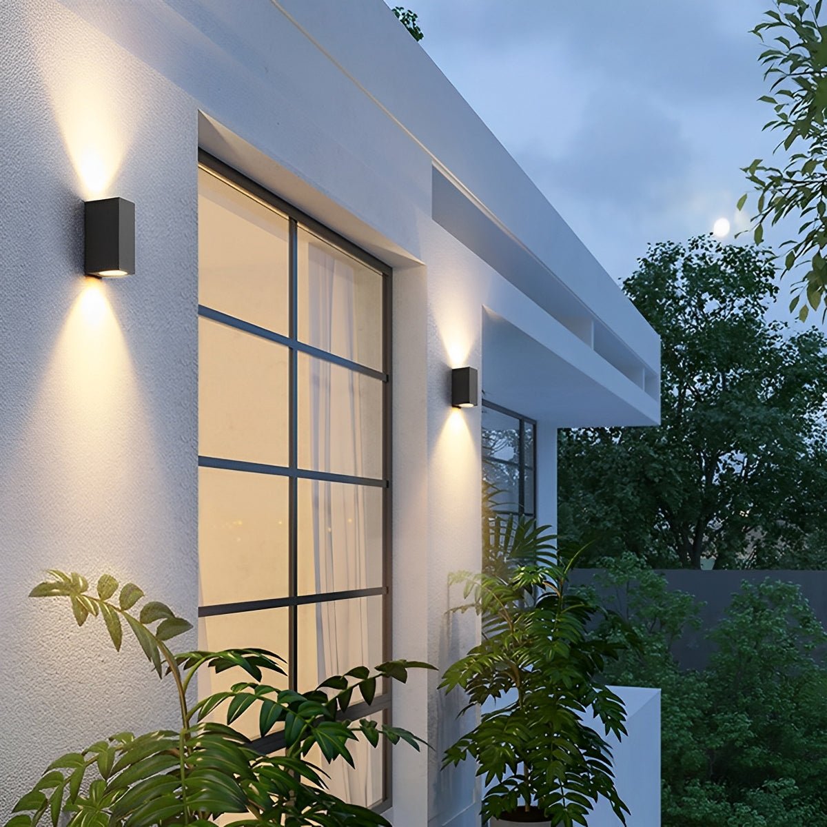 Moderne quadratische LED-Außenwandleuchte