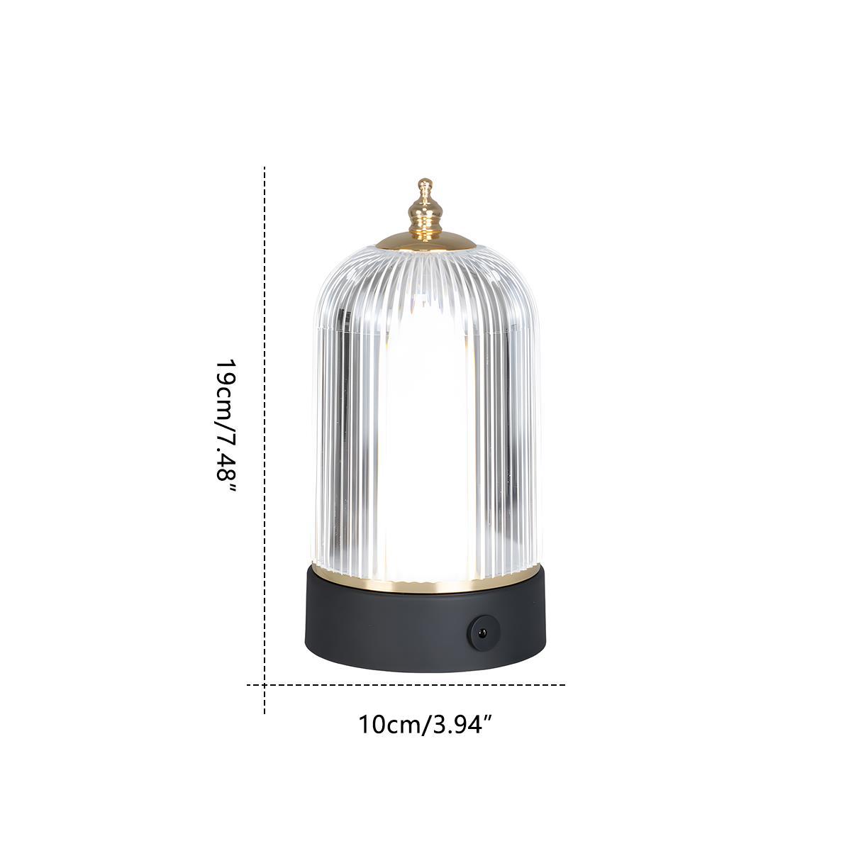 Wiederaufladbare dimmbare Vintage LED-Tischlampe mit Touch-Steuerung