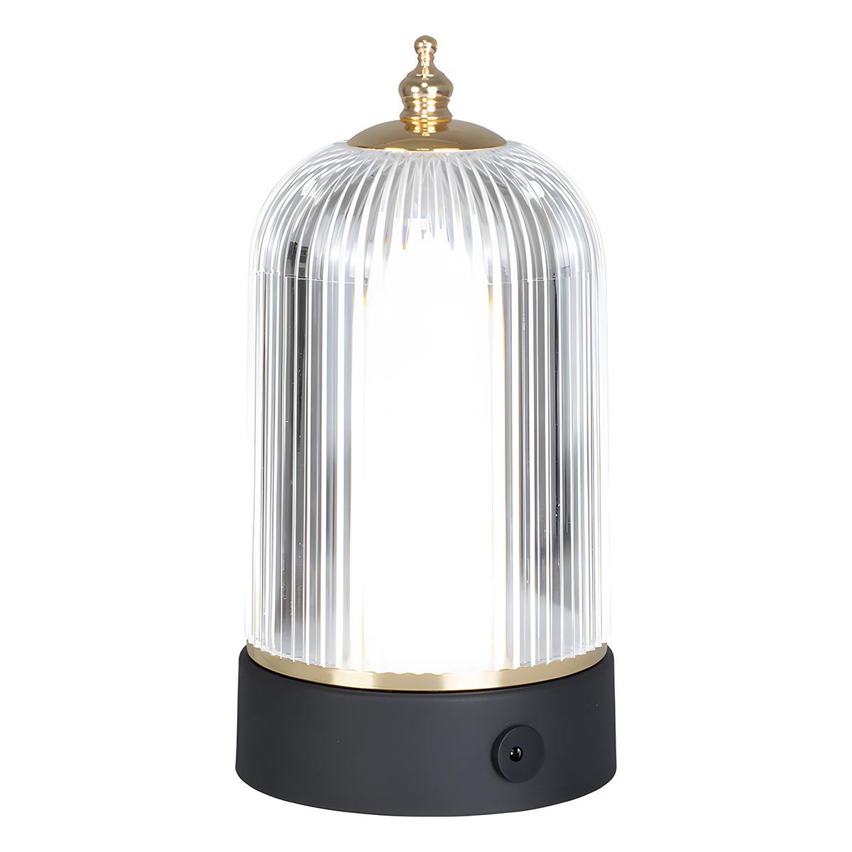 Wiederaufladbare dimmbare Vintage LED-Tischlampe mit Touch-Steuerung