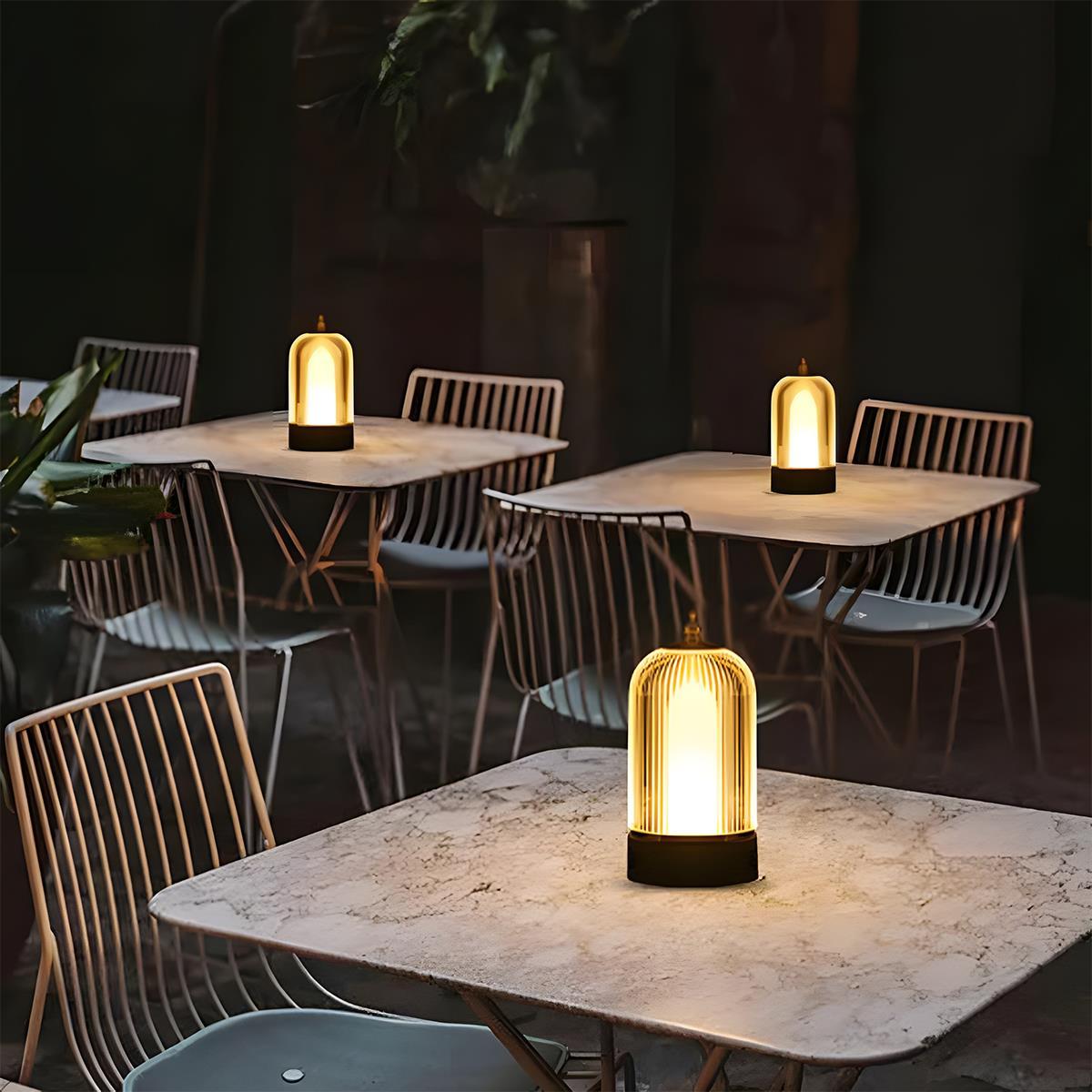 Wiederaufladbare dimmbare Vintage LED-Tischlampe mit Touch-Steuerung