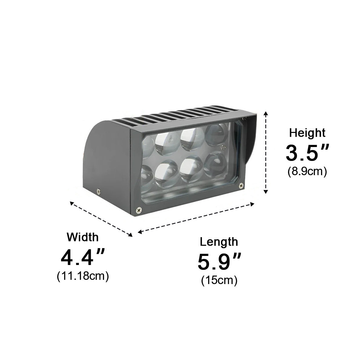 Wasserdichte IP65 LED-Außenwandleuchte mit Wasserfall-Lichteffekt