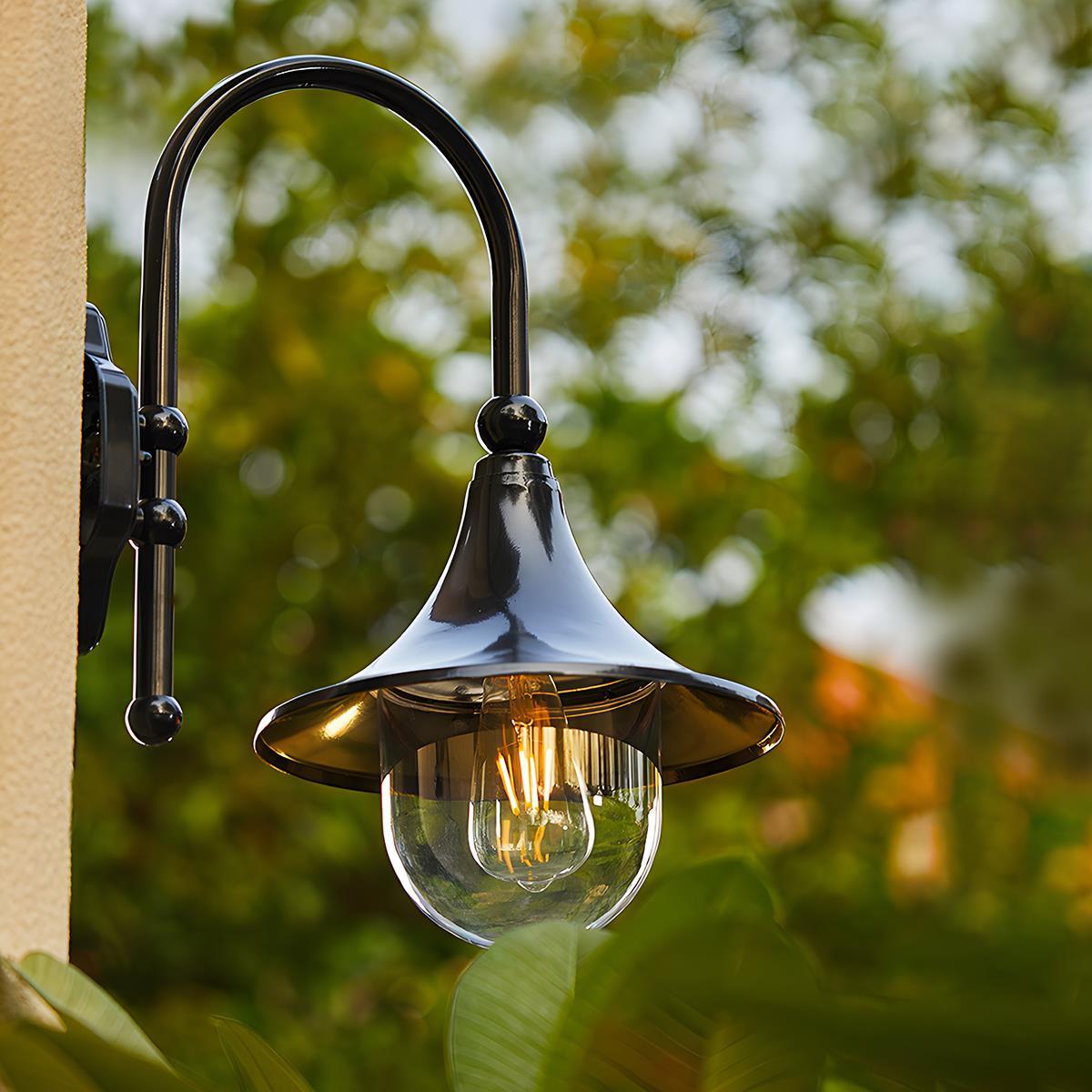 Wasserdichte Vintage LED-Außenwandleuchte in Hornform
