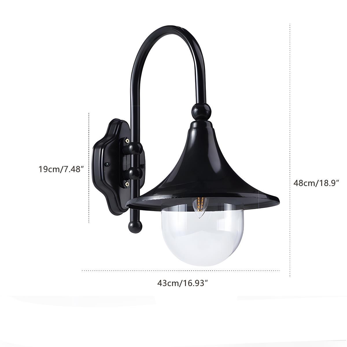 Wasserdichte Vintage LED-Außenwandleuchte in Hornform